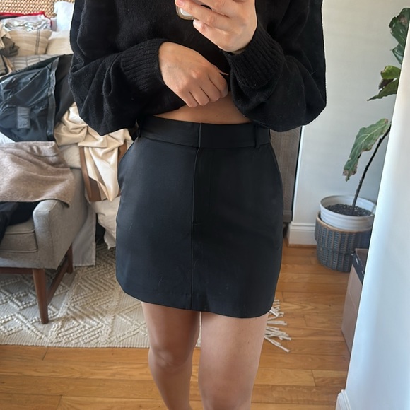 ZARA WOOL BLEND MINI SKIRT ZW COLLECTION XS BLACK 9479/301 MENSWEAR FALL WINTER - Picture 12 of 16